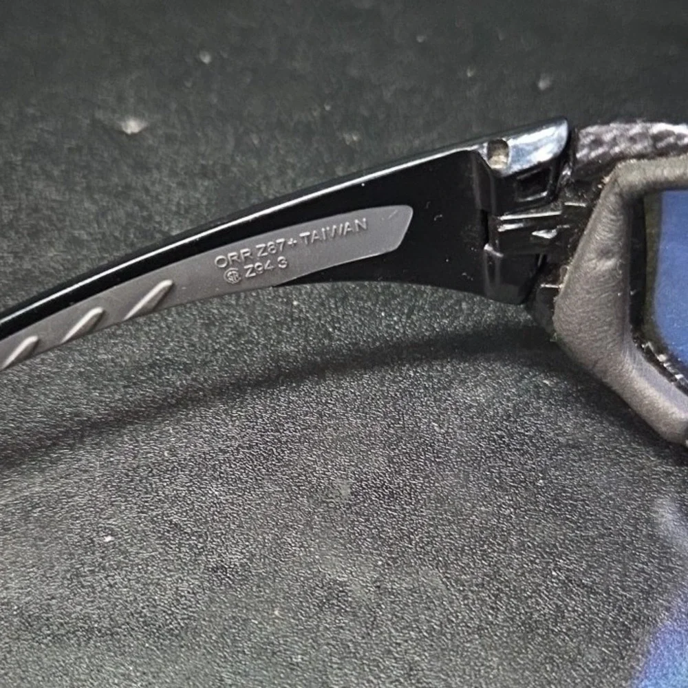 ORR Safety XP750 Carbon Fiber Pattern Blue Mirror Lens ANSI Z87+ Glasses Mens